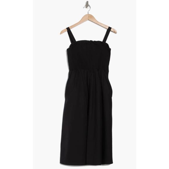 NEW Hutch Tristan Fit & Flare Sundress Size XL Black Square Neck Open Back Tank - Picture 3 of 3